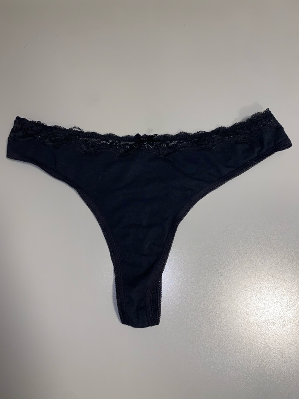 Torrid Size 2X Black Lace-Trim Thong Panty